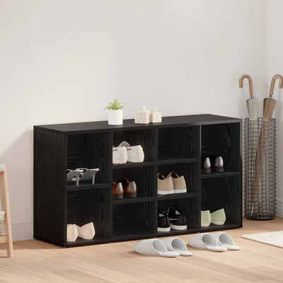 Vidaxx banc à chaussures chêne noir 103 x 30 x 54,5 cm bois d'ingénierie