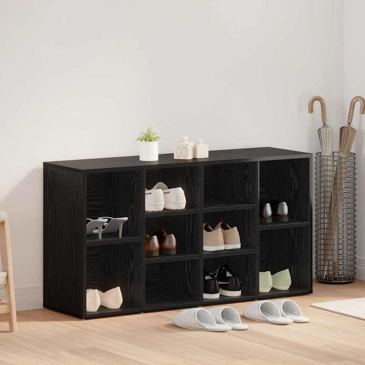 Vidaxx banc à chaussures chêne noir 103 x 30 x 54,5 cm bois d'ingénierie
