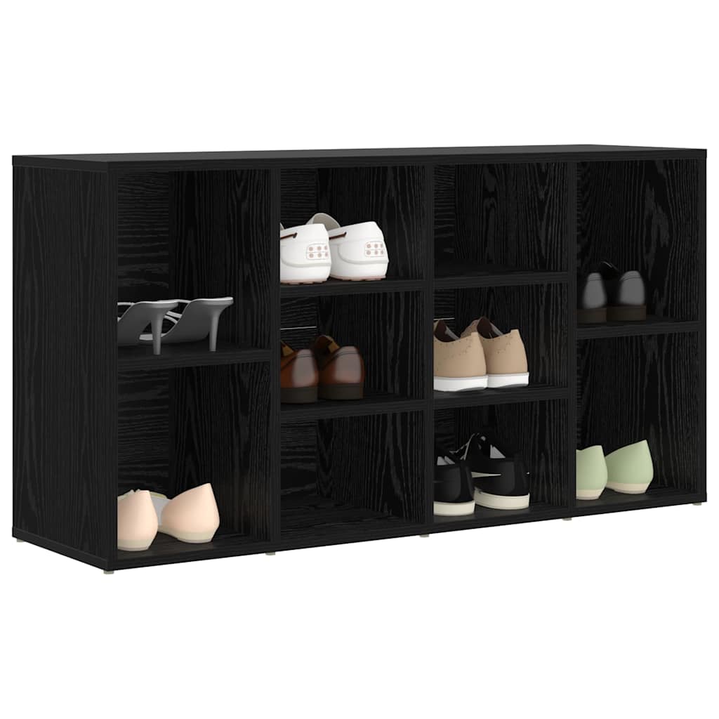 Vidaxx banc à chaussures chêne noir 103 x 30 x 54,5 cm bois d'ingénierie