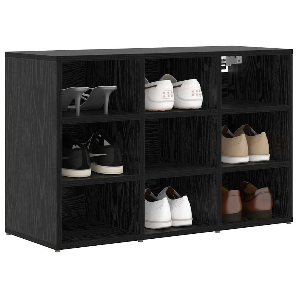Vidaxl meuble à chaussures chêne noir 77,5 x 30 x 51 cm bois d'ingénierie
