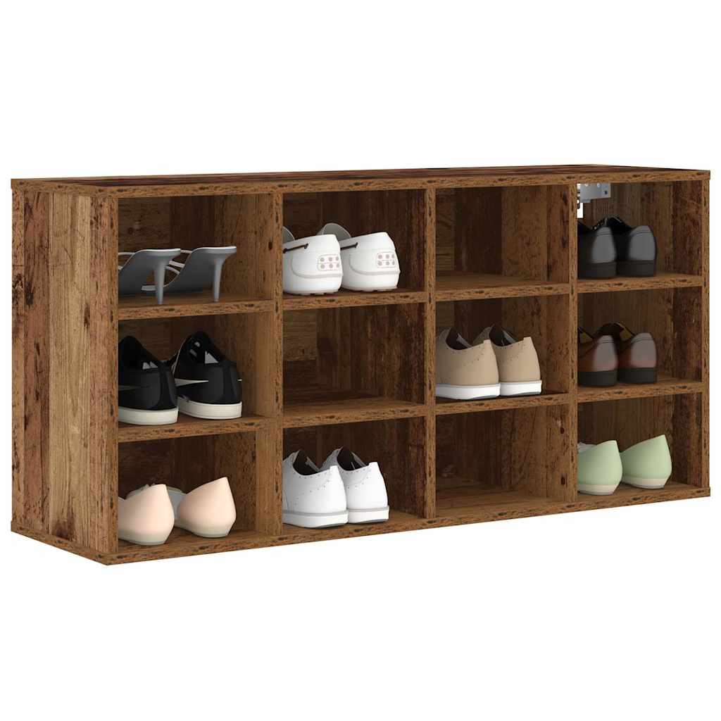 Vidaxx meuble à chaussures avec étagère vieux bois 103 x 30 x 51 cm bois d'ingénierie