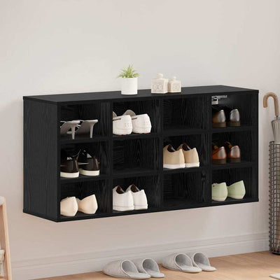 VidaXL armoire à chaussures chêne noir 103 x 30 x 51 cm bois d'ingénierie