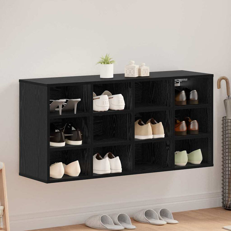 VidaXL armoire à chaussures chêne noir 103 x 30 x 51 cm bois d'ingénierie
