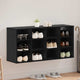 VidaXL armoire à chaussures chêne noir 103 x 30 x 51 cm bois d'ingénierie