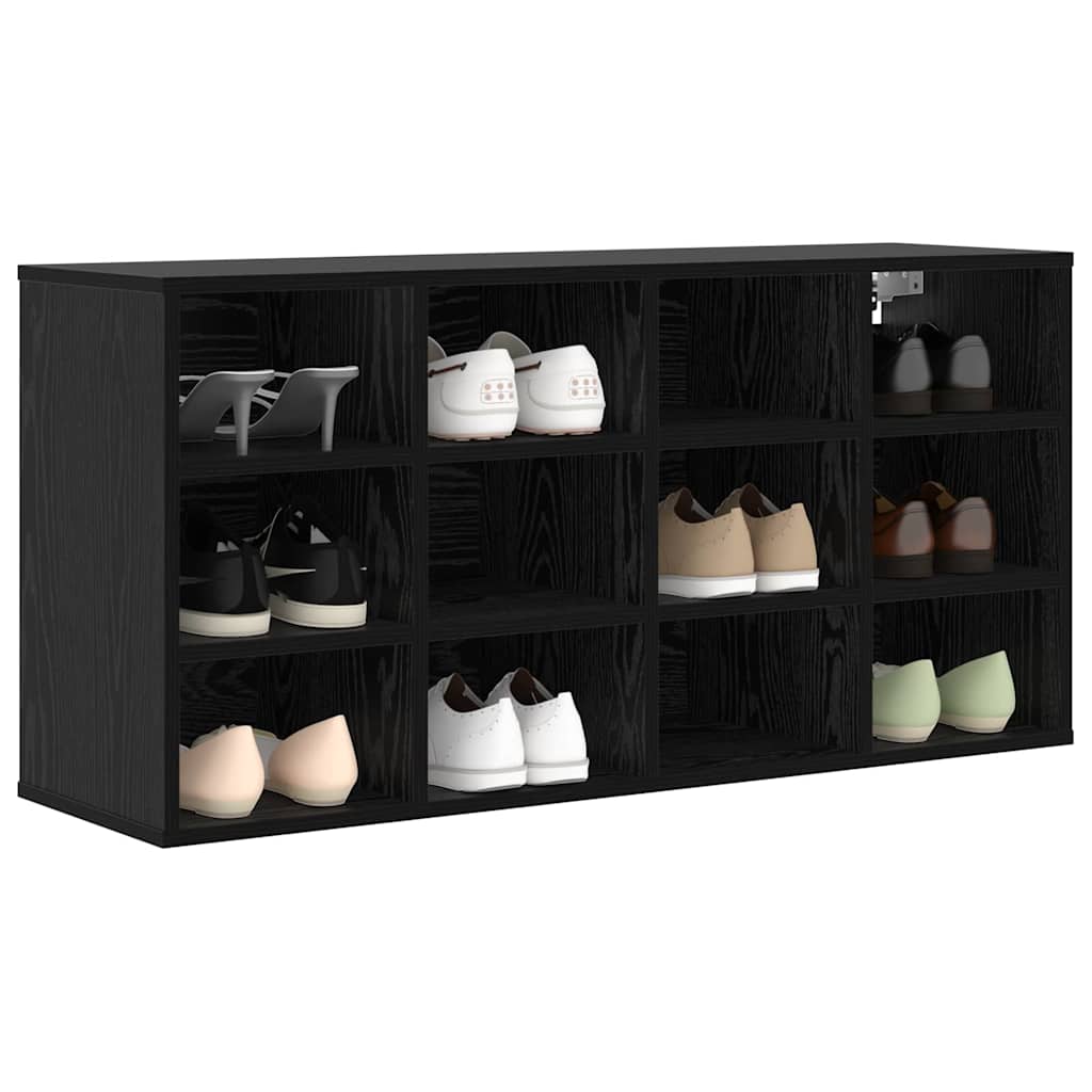 VidaXL armoire à chaussures chêne noir 103 x 30 x 51 cm bois d'ingénierie
