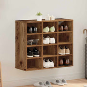 Vidaxx meuble à chaussures avec étagère vieux bois 77,5 x 30 x 67 cm bois d'ingénierie - afbeelding 1