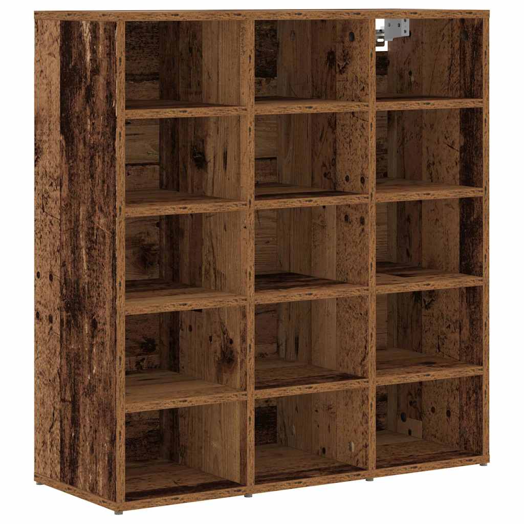 Vidaxx meuble à chaussures avec étagère vieux bois 77,5 x 30 x 83,5 cm bois d'ingénierie