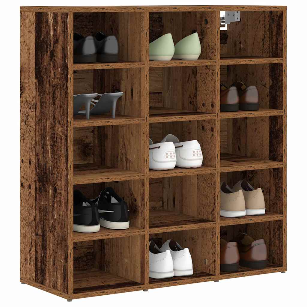 Vidaxx meuble à chaussures avec étagère vieux bois 77,5 x 30 x 83,5 cm bois d'ingénierie