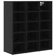 Vidaxxl meuble à chaussures chêne noir 77,5 x 30 x 83,5 cm bois d'ingénierie - afbeelding 2