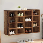 Vidaxxl meuble à chaussures avec étagère vieux bois 103 x 30 x 67 cm bois d'ingénierie - afbeelding 1