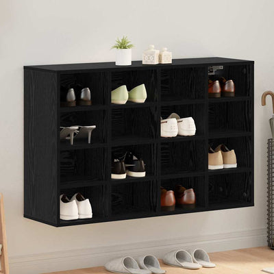 VidaXL armoire à chaussures chêne noir 103 x 30 x 67 cm bois d'ingénierie