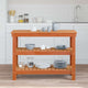 Vidaxx établi cire marron 110,5 x 50 x 80 cm bois de pin massif