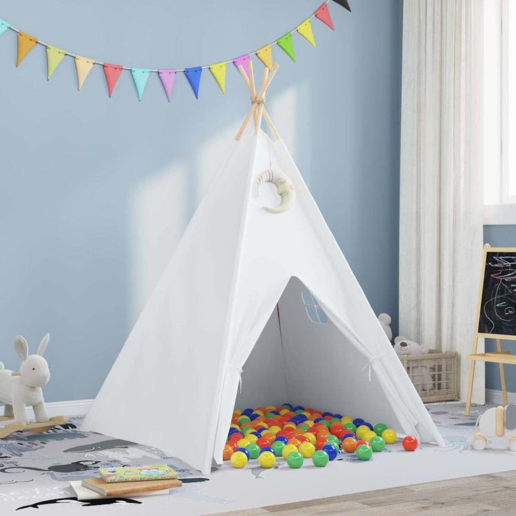 Vidaxl tente tipi blanc 120 x 120 x 150 cm tissu et plastique