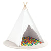 Vidaxl tente tipi blanc 120 x 120 x 150 cm tissu et plastique
