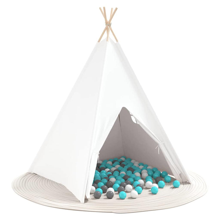 Vidaxl tente tipi blanc 120 x 120 x 150 cm tissu et plastique