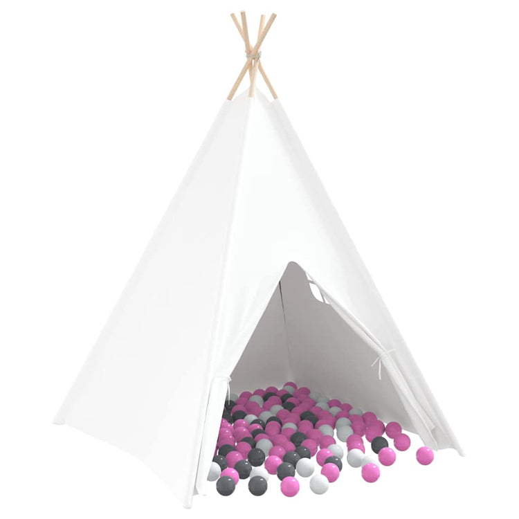 Vidaxl tente tipi blanc 120 x 120 x 150 cm tissu et plastique