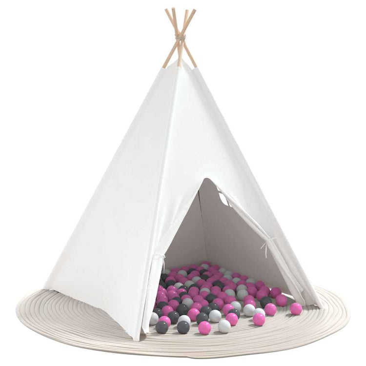Vidaxl tente tipi blanc 120 x 120 x 150 cm tissu et plastique