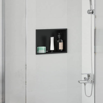 Vidaxx niche de douche noir 30 x 20 x 9,5 cm en acier inoxydable
