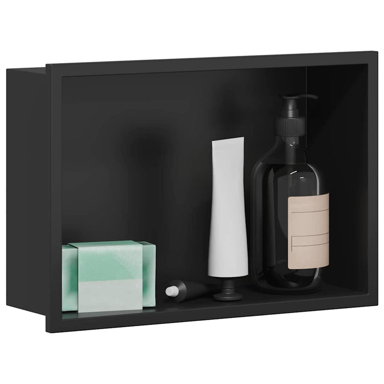 Vidaxx niche de douche noir 30 x 20 x 9,5 cm en acier inoxydable