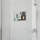VidaXL niche de douche argent 30 x 20 x 9,5 cm en acier inoxydable
