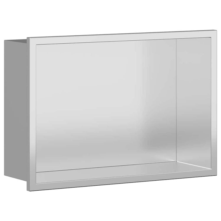VidaXL niche de douche argent 30 x 20 x 9,5 cm en acier inoxydable
