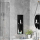 Vidaxx niche de douche noir 60 x 20 x 9,5 cm en acier inoxydable