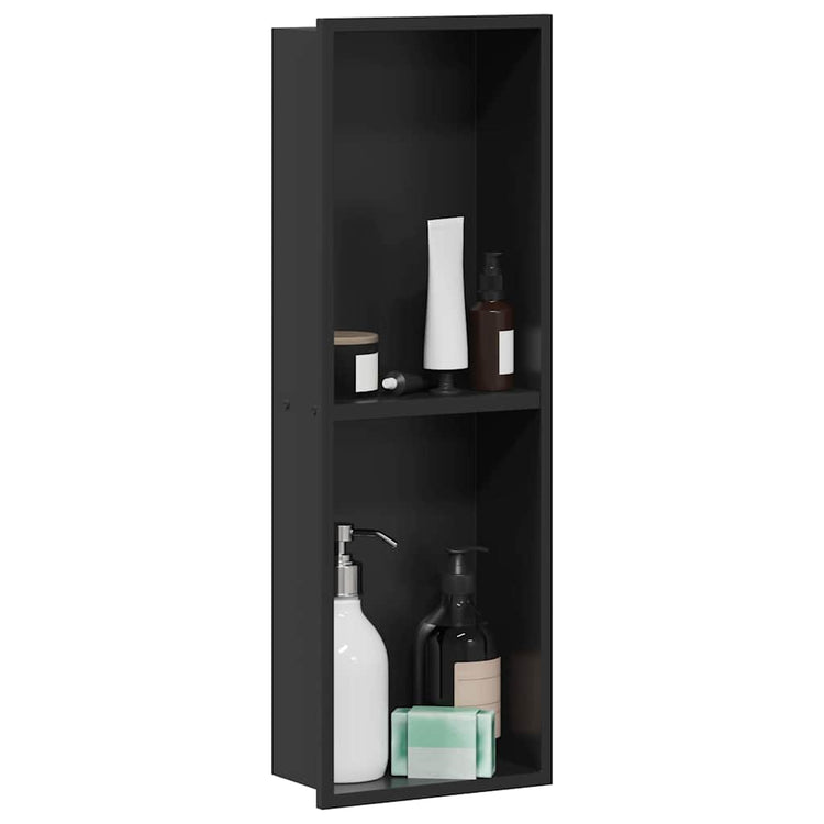 Vidaxx niche de douche noir 60 x 20 x 9,5 cm en acier inoxydable