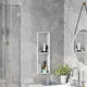 VidaXL niche de douche blanc 60 x 20 x 9,5 cm en acier inoxydable