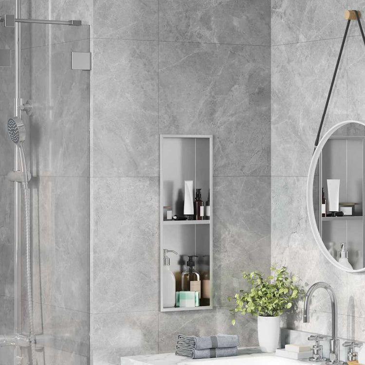 VidaXL niche de douche argent 60 x 20 x 9,5 cm en acier inoxydable
