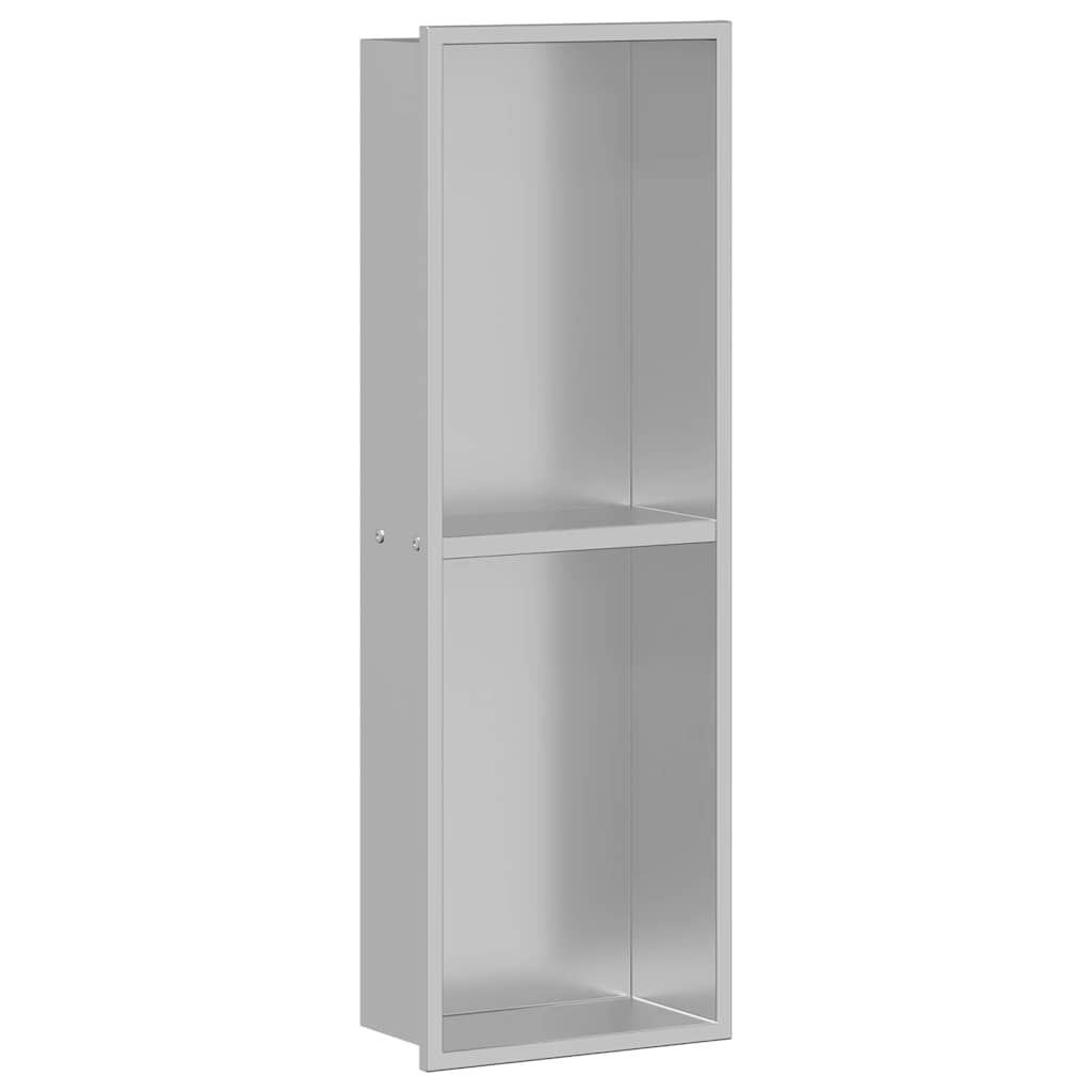 VidaXL niche de douche argent 60 x 20 x 9,5 cm en acier inoxydable