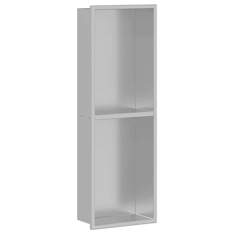 VidaXL niche de douche argent 60 x 20 x 9,5 cm en acier inoxydable