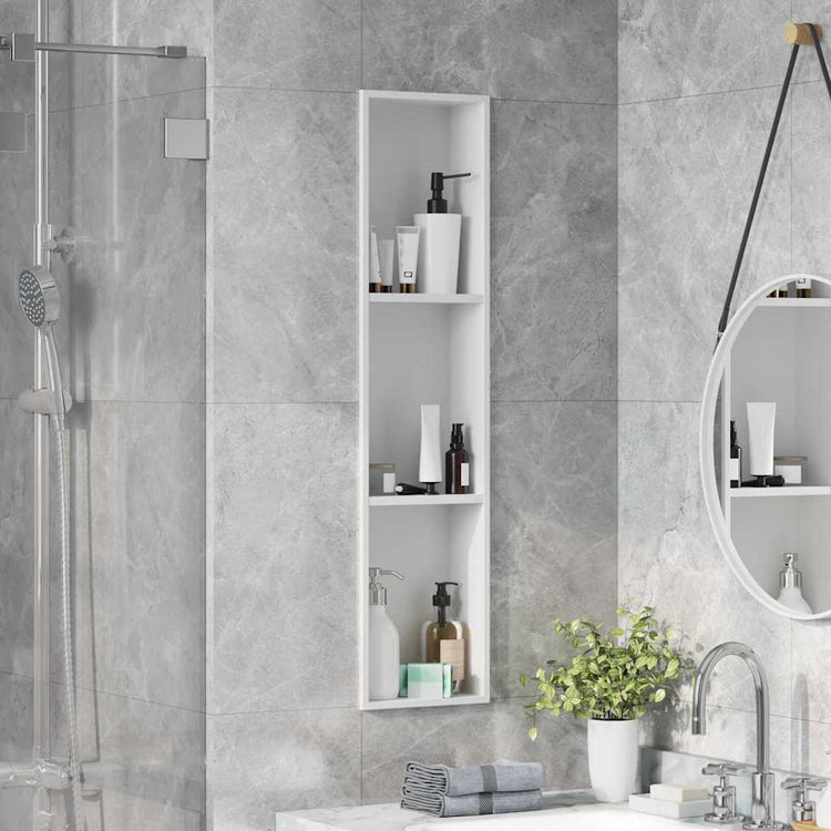 VidaXL niche de douche blanc 90 x 20 x 9,5 cm en acier inoxydable