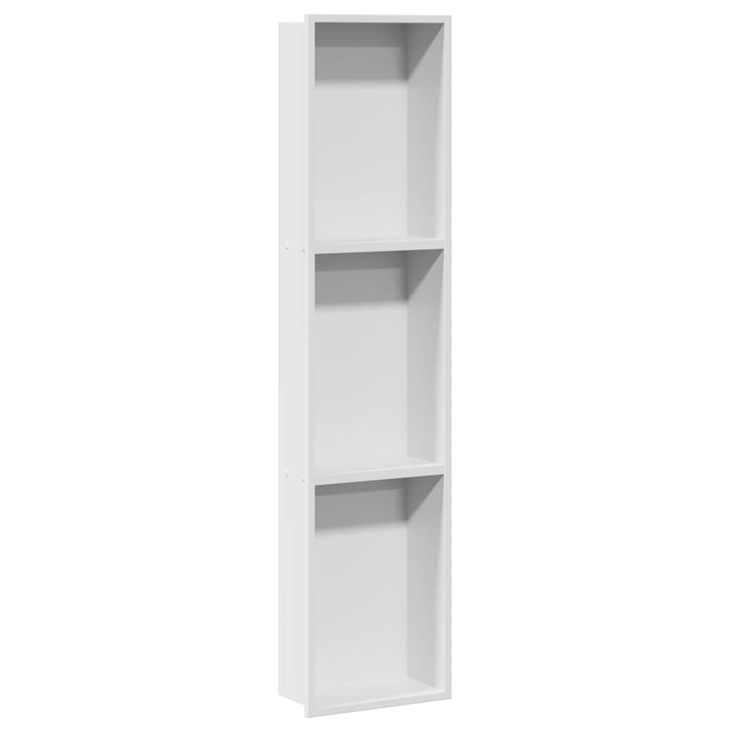 VidaXL niche de douche blanc 90 x 20 x 9,5 cm en acier inoxydable