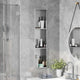 VidaXL niche de douche argent 90 x 20 x 9,5 cm en acier inoxydable