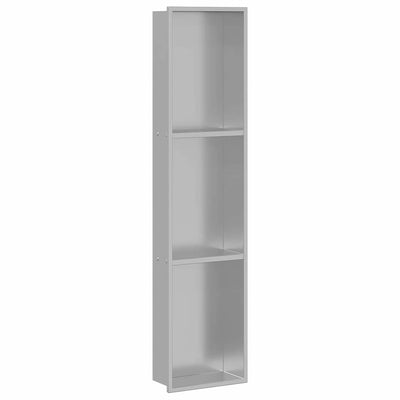 VidaXL niche de douche argent 90 x 20 x 9,5 cm en acier inoxydable