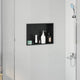 Vidaxx niche de douche noir 45 x 30 x 9,5 cm en acier inoxydable