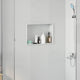 VidaXL niche de douche blanc 45 x 30 x 9,5 cm en acier inoxydable