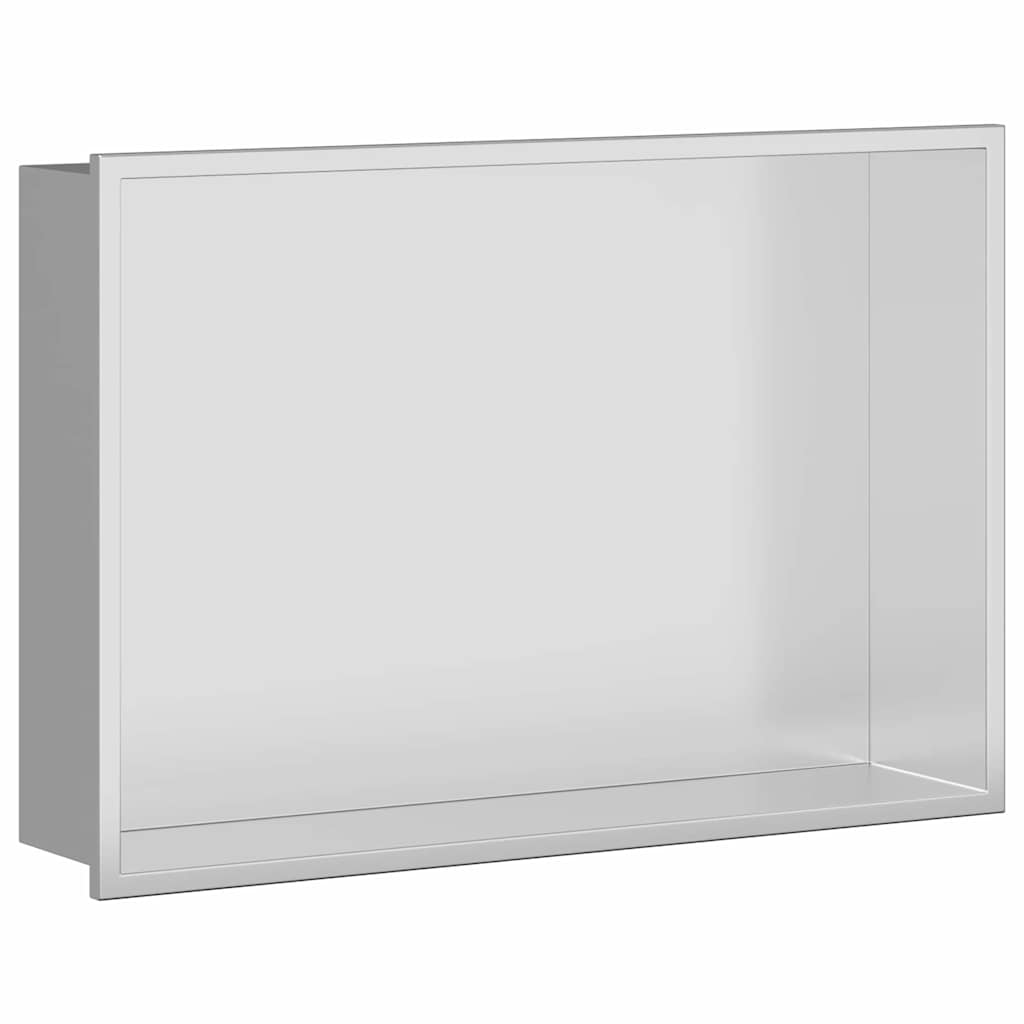 VidaXL niche de douche argent 45 x 30 x 9,5 cm en acier inoxydable