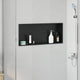 VidaXL niche de douche noir 75 x 30 x 9,5 cm en acier inoxydable