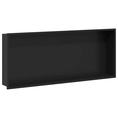 VidaXL niche de douche noir 75 x 30 x 9,5 cm en acier inoxydable