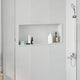 VidaXL niche de douche blanc 75 x 30 x 9,5 cm en acier inoxydable