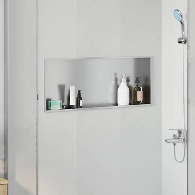 VidaXL shower niche silver 75 x 30 x 9.5 cm stainless steel
