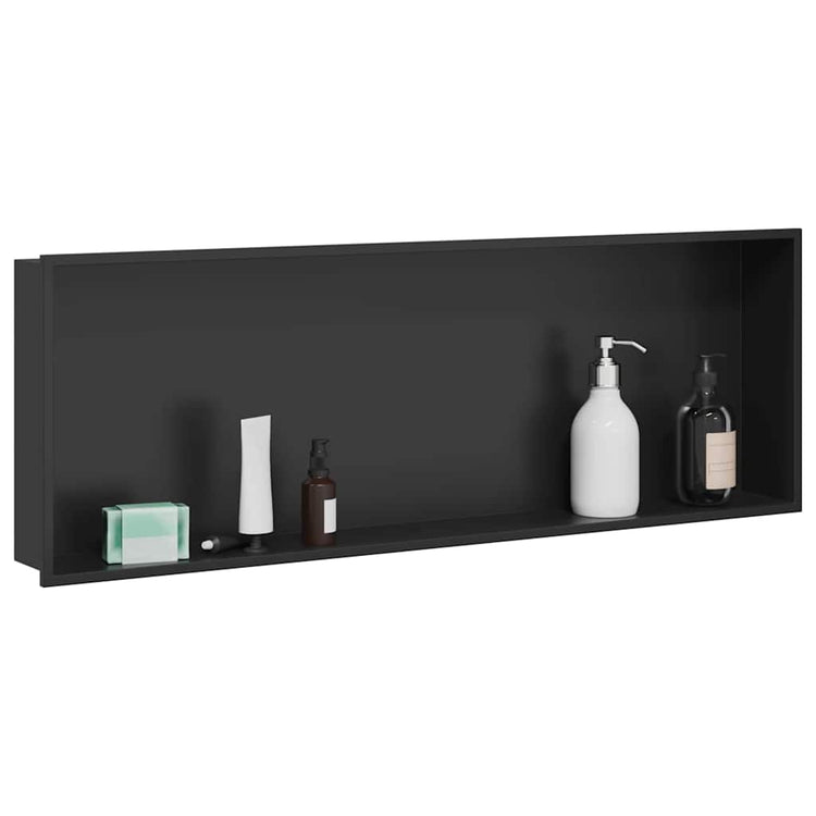 Vidaxx niche de douche noir 90 x 30 x 9,5 cm en acier inoxydable
