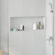 VidaXL niche de douche blanc 90 x 30 x 9,5 cm en acier inoxydable
