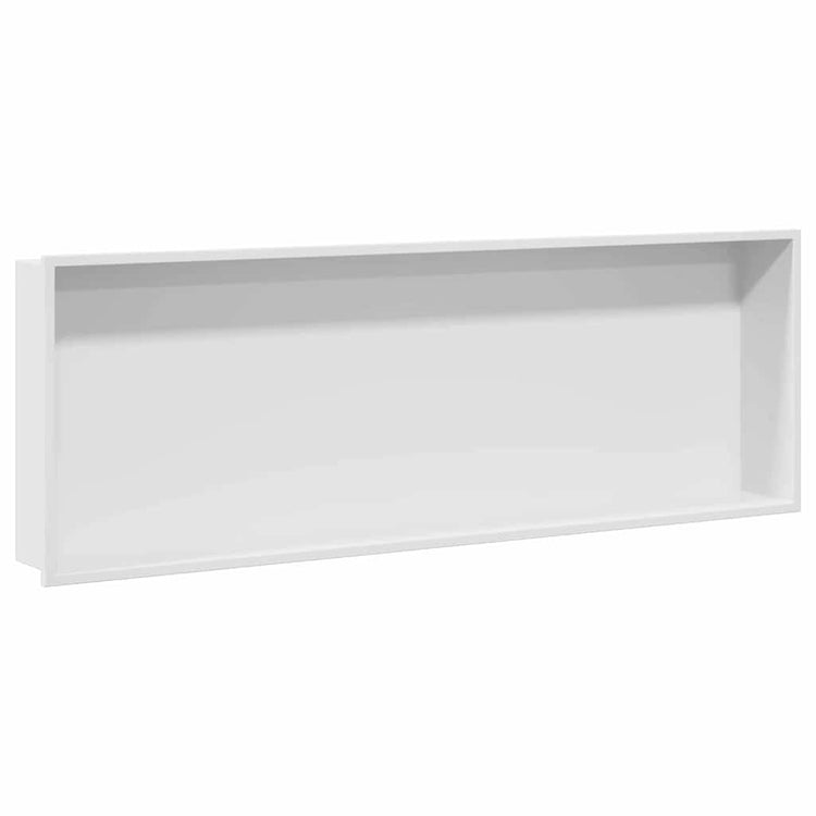 VidaXL niche de douche blanc 90 x 30 x 9,5 cm en acier inoxydable