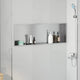 VidaXL niche de douche argent 90 x 30 x 9,5 cm en acier inoxydable