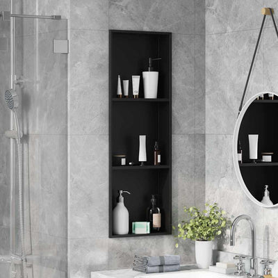 Vidaxx niche de douche noir 90 x 30 x 9,5 cm en acier inoxydable