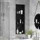 Vidaxx niche de douche noir 90 x 30 x 9,5 cm en acier inoxydable