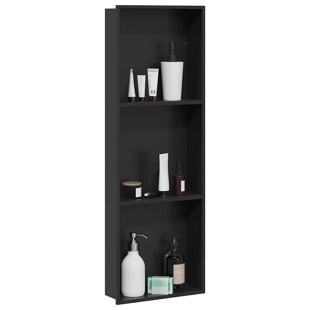Vidaxx niche de douche noir 90 x 30 x 9,5 cm en acier inoxydable