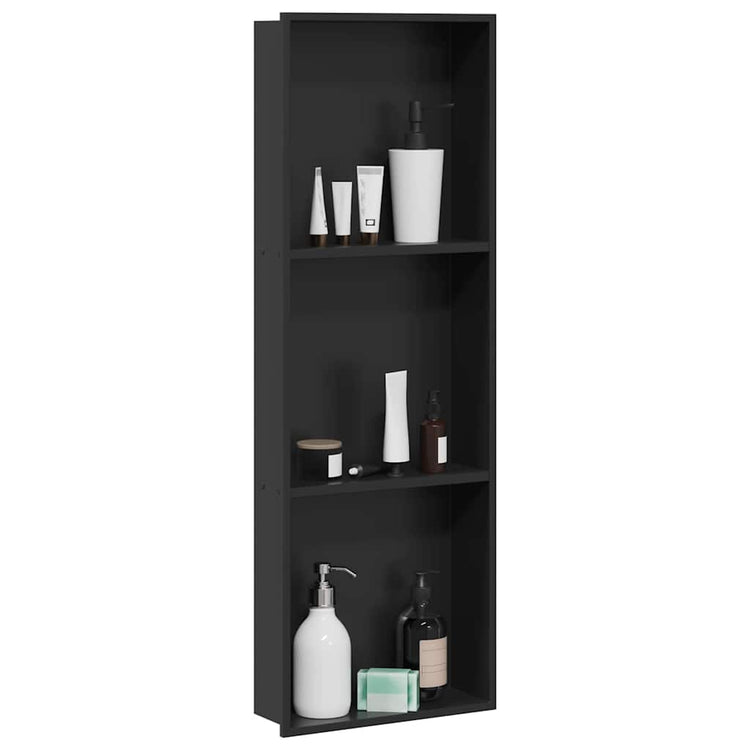 Vidaxx niche de douche noir 90 x 30 x 9,5 cm en acier inoxydable